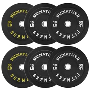 a group of weights with white text